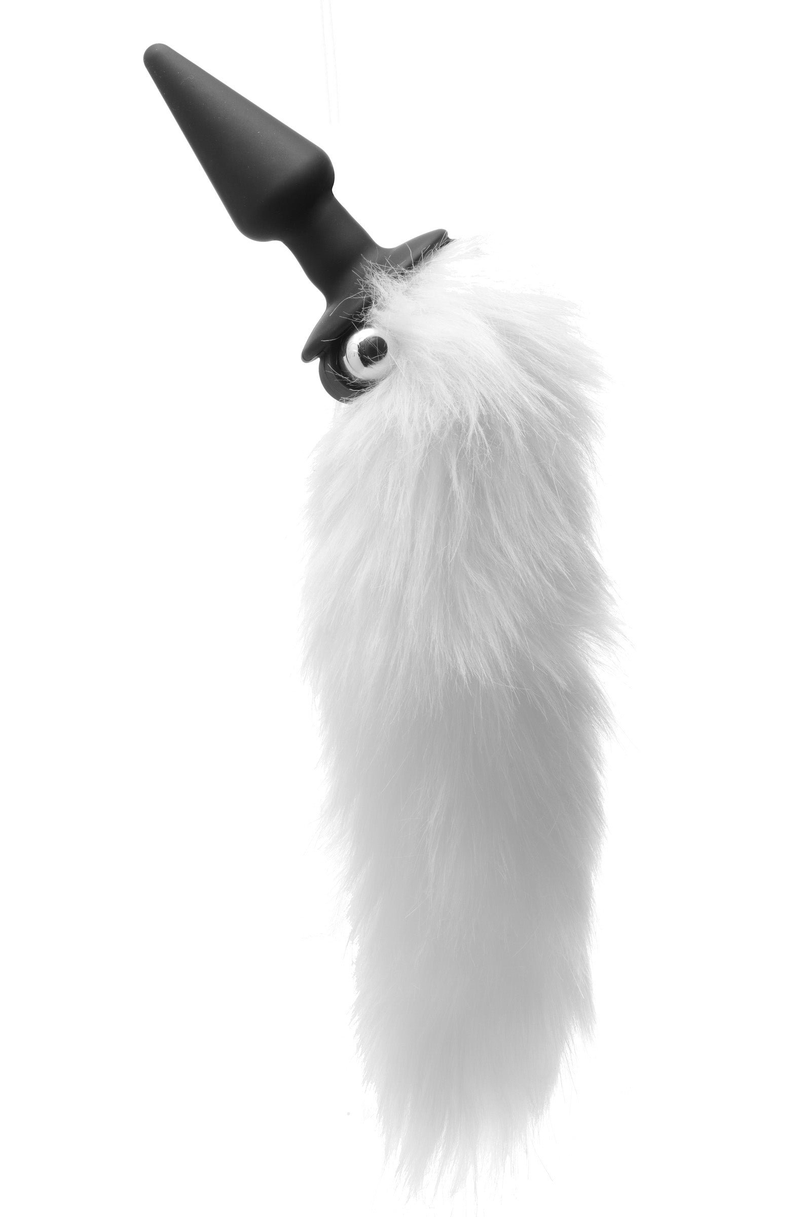 White Fox Tail Vibrating Anal Plug - Just for you desires