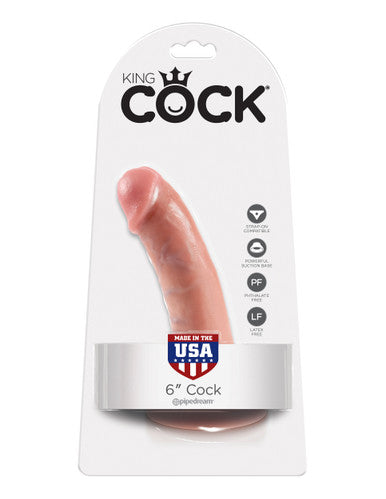 125571 - King Cock 6 Inch Suction Cup Dildo - Just for you desires