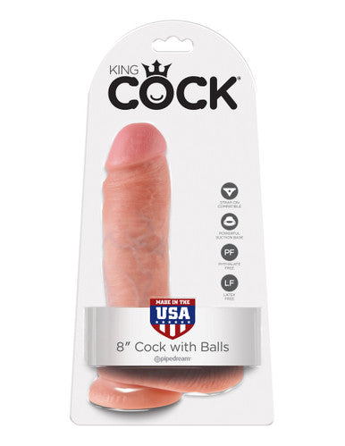 125589 - King Cock 8 Inch Suction Cup Dildo - Just for you desires