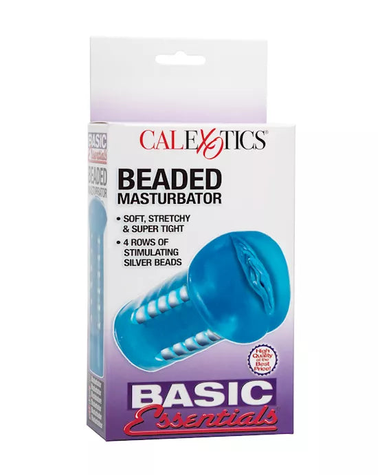 Basic Essentials Beaded Masturbator - Just for you desires