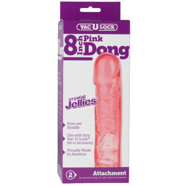 134274 - Vac-U-Lock 8 Inch Pink Dong Crystal Jellies - Just for you desires