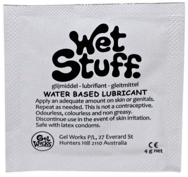 134847 - Wet Stuff  Strawberry Waterbased Lubricant 4G Sachet