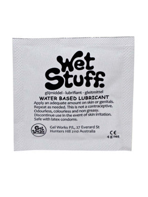 134847 - Wet Stuff  Strawberry Waterbased Lubricant 4G Sachet