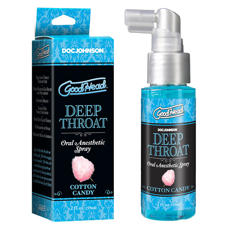 GoodHead Deep Throat Spray - Cotton Candy Flavoured Deep Throat Spray - 59 ml Bottle - Just for you desires