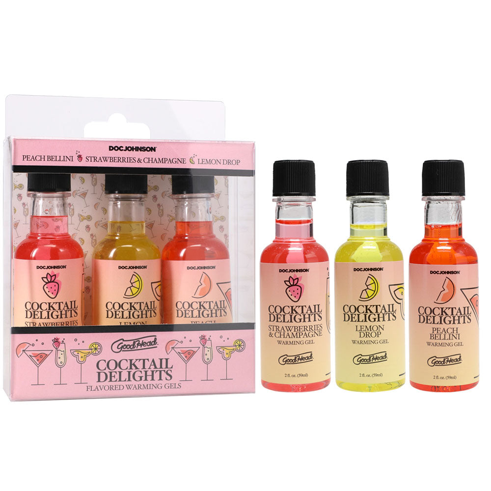 GoodHead Cocktail Delights - Flavoured Warming Oral Sex Gels - 59 ml Bottles - Set of 3 - Just for you desires