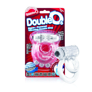 154833 - Doubleo 6 Vibrating Double Cock Ring - Just for you desires