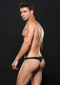 Microfibre Low Rise Zip Thong Black - Just for you desires