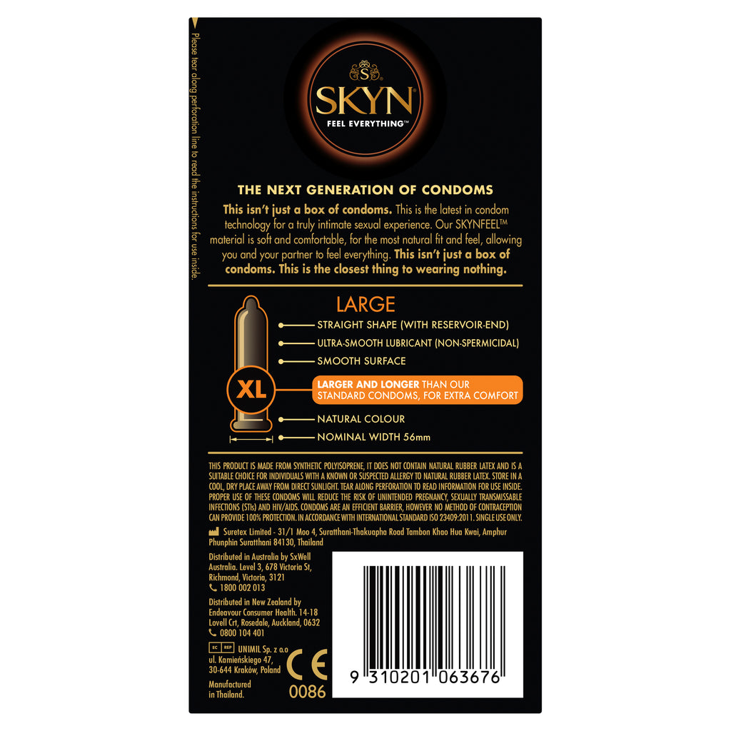SKYN Large Condoms 10 Pc - Just for you desires