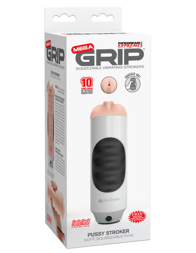 157290 - Pipedream Extreme Toyz Mega Grip Vibrating Stroker Pussy - Just for you desires