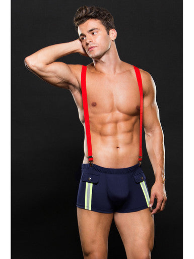 158305 - Envy Fireman Bottom With Suspenders 2 Piece - Just for you desires