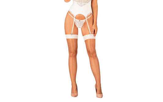 S814 Stockings White - S/M - Just for you desires