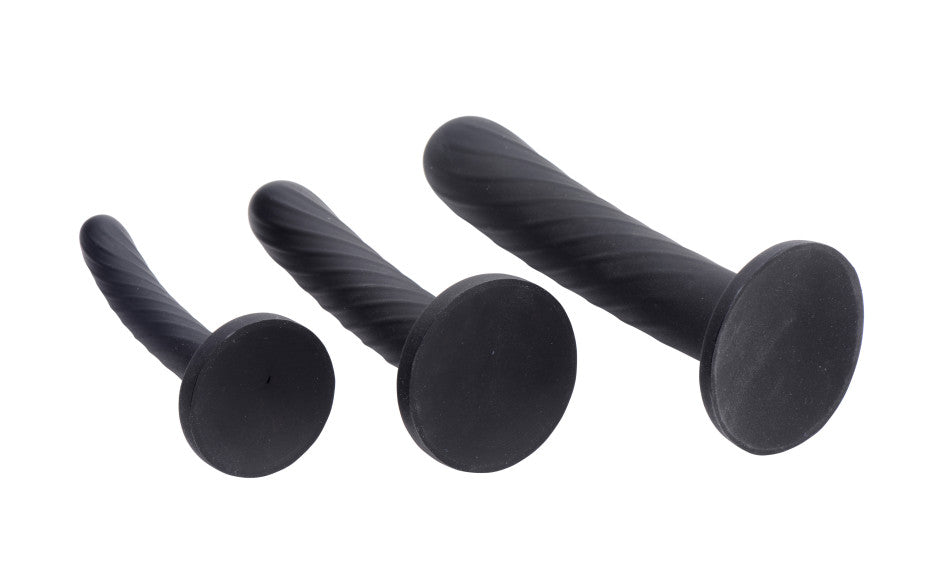 Trinity Strap-On Silicone 3 Pc Dildo Set