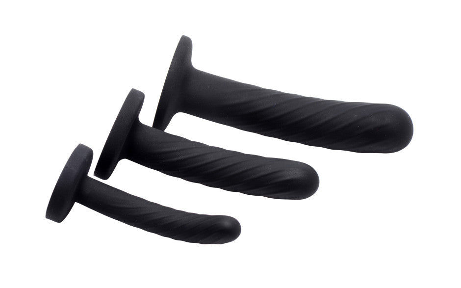 Trinity Strap-On Silicone 3 Pc Dildo Set