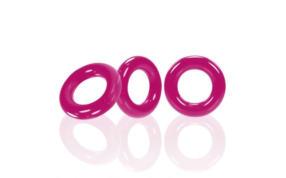 Oxballs Willy Rings 3 Pack Stretchy Cockrings Hot Pink - Just for you desires