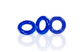 Oxballs Willy Rings 3 Pack Stretchy Cockrings Police Blue - Just for you desires