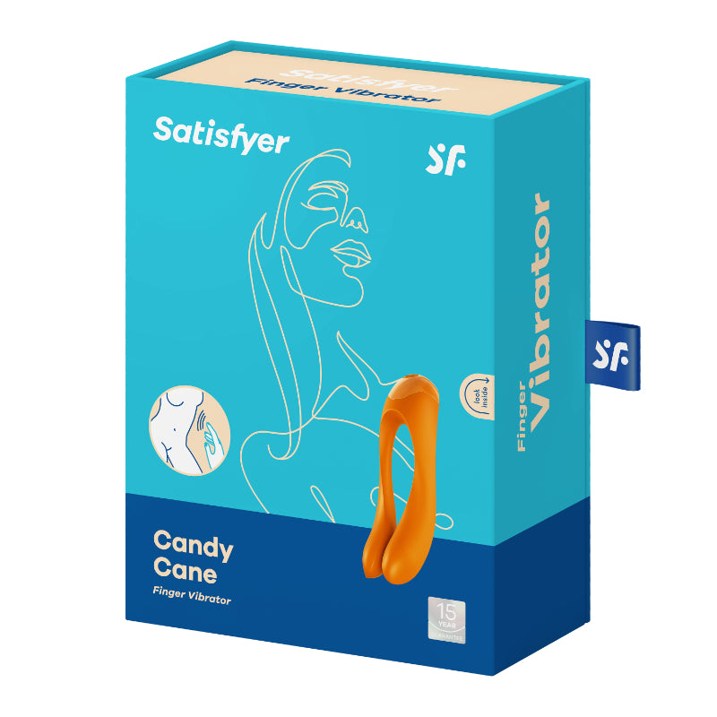 Satisfyer Candy Cane Finger Vibe Orange - Just for you desires