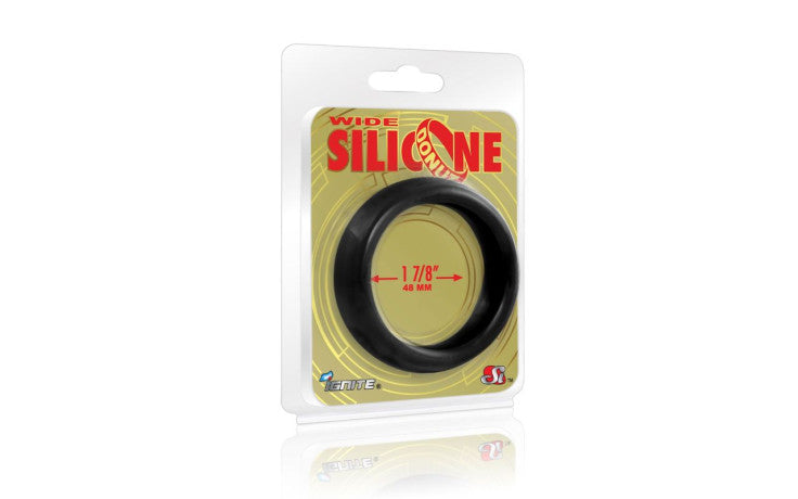 Wide Donut Black Cock Ring 48mm