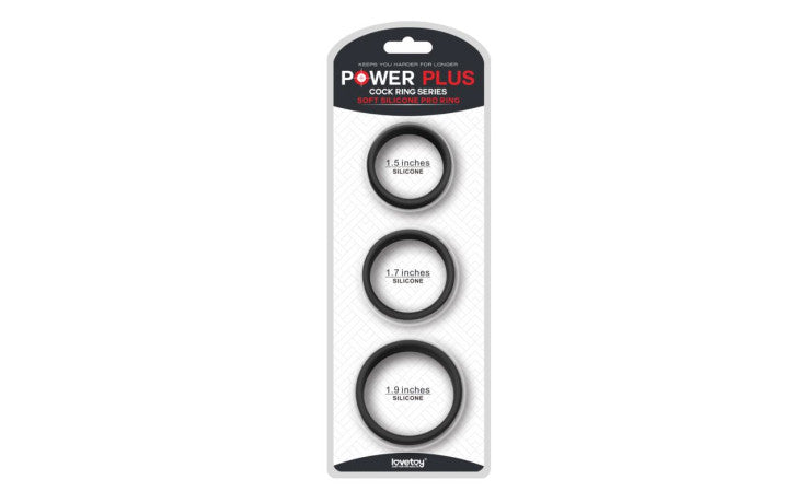 Silicone 3 Pc Pro Cock Ring Set - Just for you desires