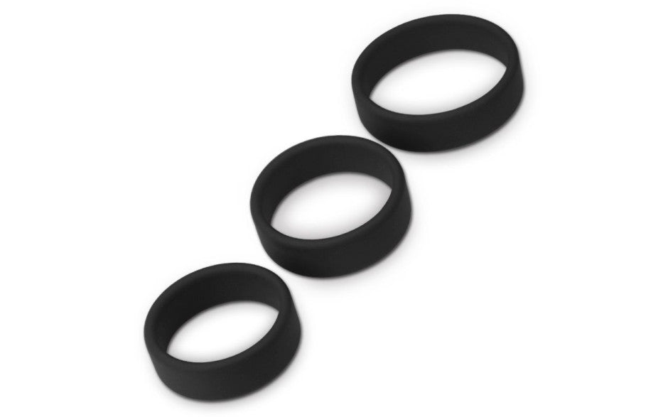 Silicone 3 Pc Pro Cock Ring Set - Just for you desires