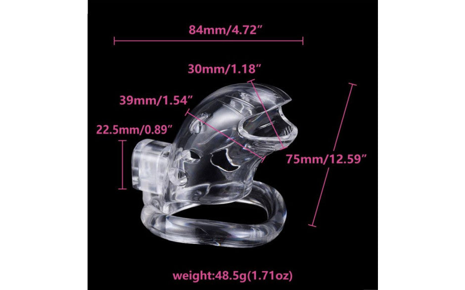 Brutus Shark Chastity Cage Clear - Just for you desires