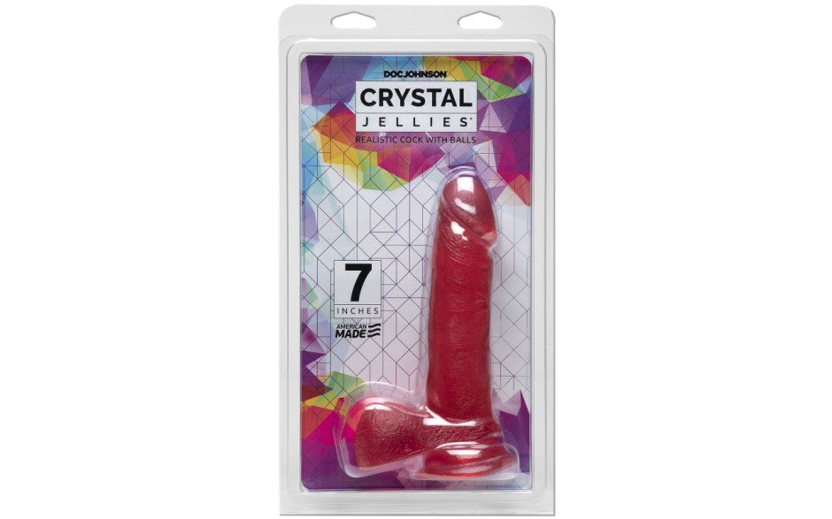 7 in Realistic Cock With Balls Pink