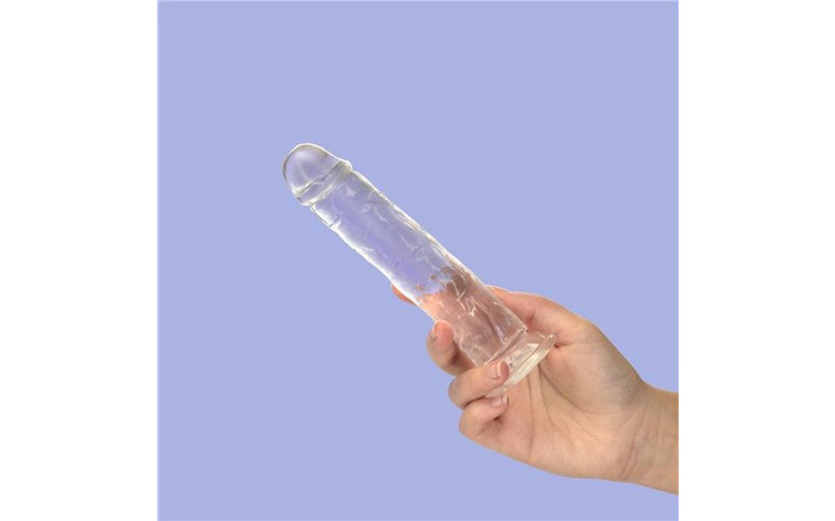 Crystal Dildo Straight 7in Clear