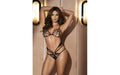 Strappy Teddy w Nipple Cutout Black - Just for you desires