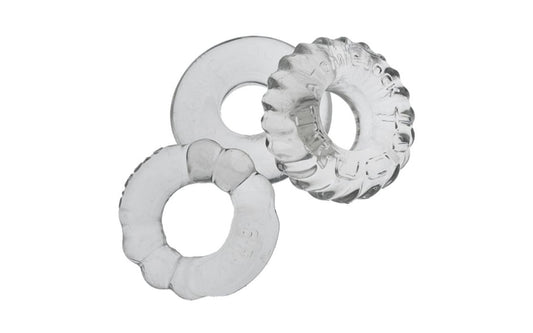 Bonemaker 3 Pc Cockring Set Clear