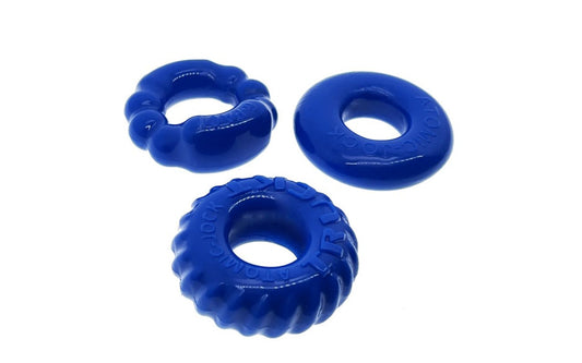 Bonemaker 3 Pc Cockring Set Pool Blue