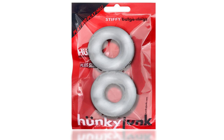 Stiffy 2 Pc Bulge Cockrings by HunkyJunk Ice Clear Ice - Just for you desires