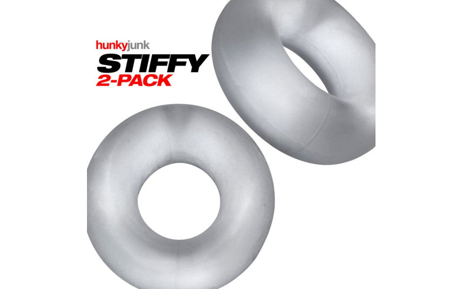 Stiffy 2 Pc Bulge Cockrings by HunkyJunk Ice Clear Ice - Just for you desires