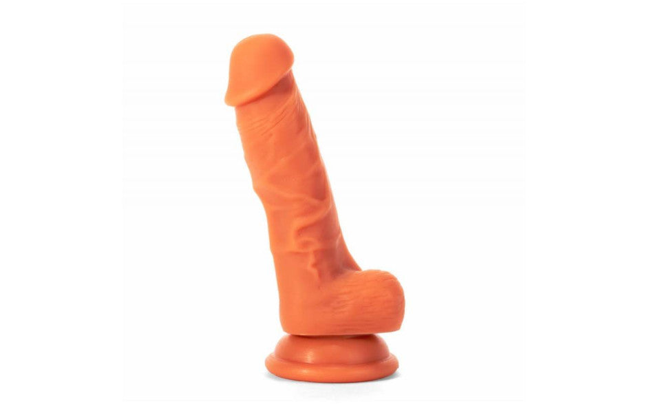 Realistic Dildo Veined Shaft w Balls Flesh - Just for you desires