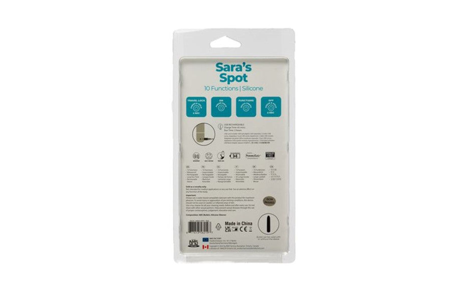 Power Bullet Sara’s Spot Compact G Spot Vibrator Teal - Just for you desires