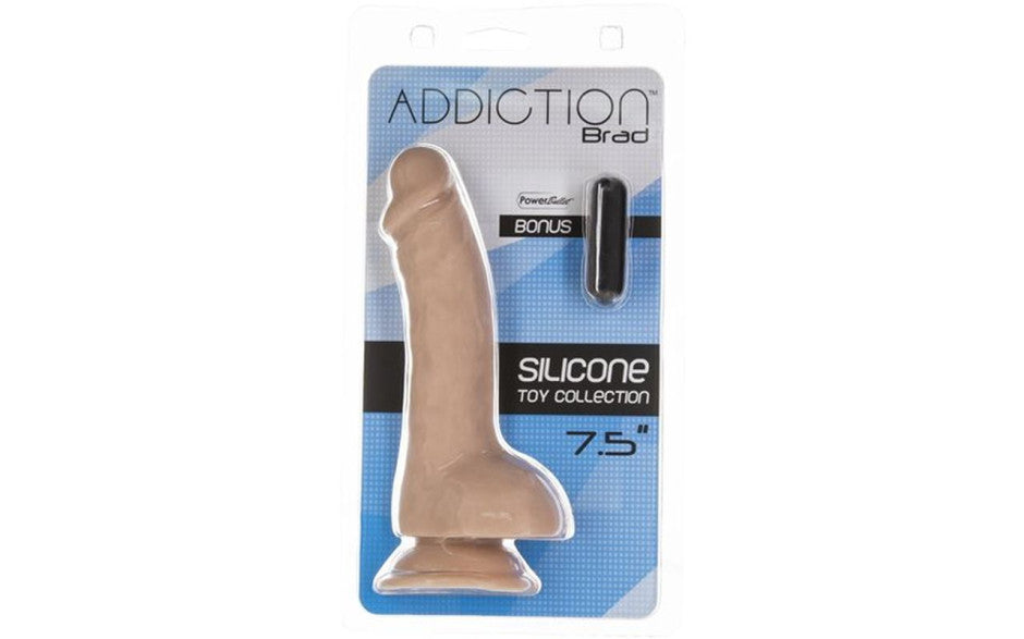 Brad  7.5" Dong w Bullet Beige - Just for you desires