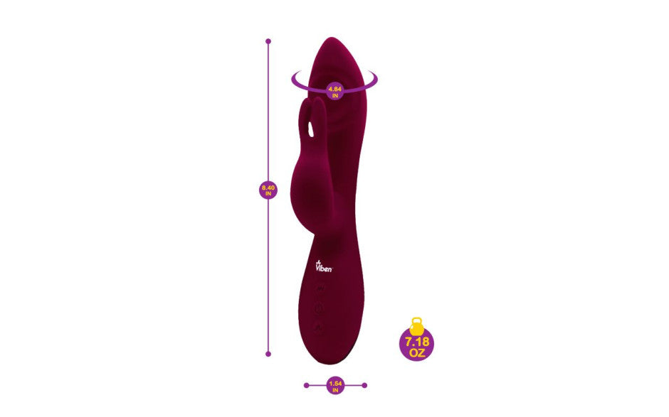 Viben Pzazz Rechargeable Thumping Rabbit Ruby - Just for you desires