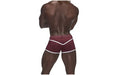 Male Power Sport Mesh Mini Short Burgundy - Just for you desires