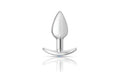 Cheeky Charms Silver Anchor Butt Plug  w Clear and Pink Jewel Kit - Just for you desires