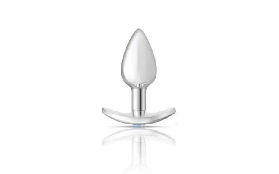 Cheeky Charms Silver Anchor Butt Plug w Clear and Teal Jewel Kit - Just for you desires