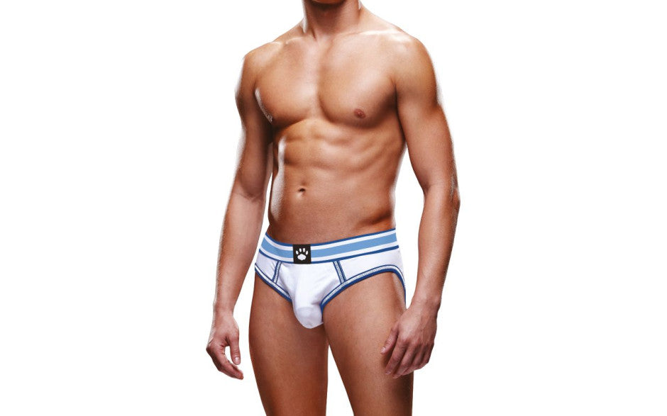 Prowler Open Back Brief White/Black