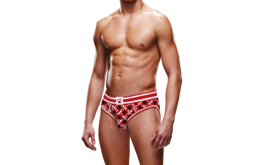 Prowler Open Back Brief White/Red - Just for you desires