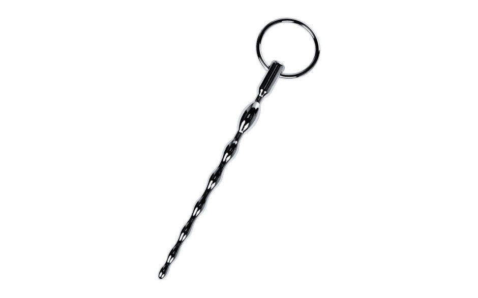 Silver Metal Braided Urethral Plug w Replaceable Ring - Just for you desires