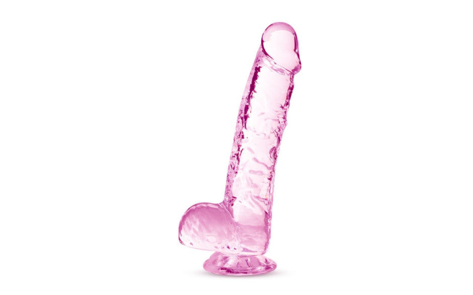 Naturally Yours 6" Crystaline Dildo Rose - Just for you desires