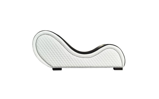 Kama Sutra Chaise Love Lounge Studded and Quilted 2 Tone Black/White - Just for you desires