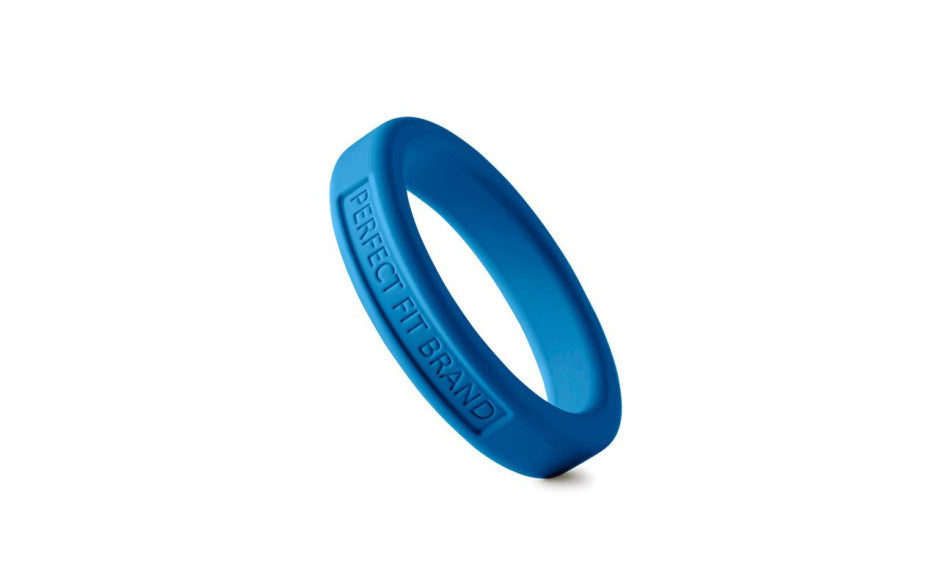 Classic Silicone Medium Stretch Penis Ring 44mm Blue - Just for you desires