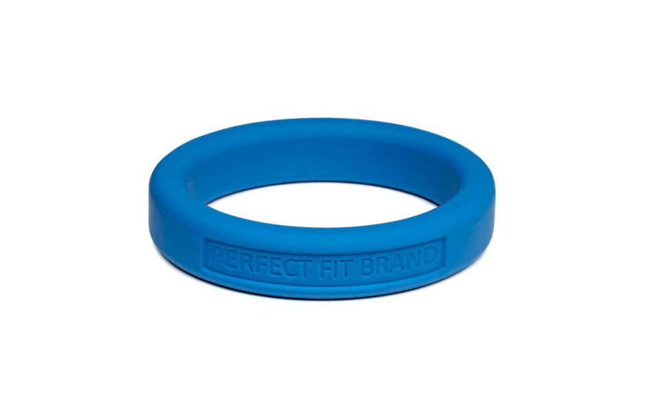 Classic Silicone Medium Stretch Penis Ring 44mm Blue - Just for you desires