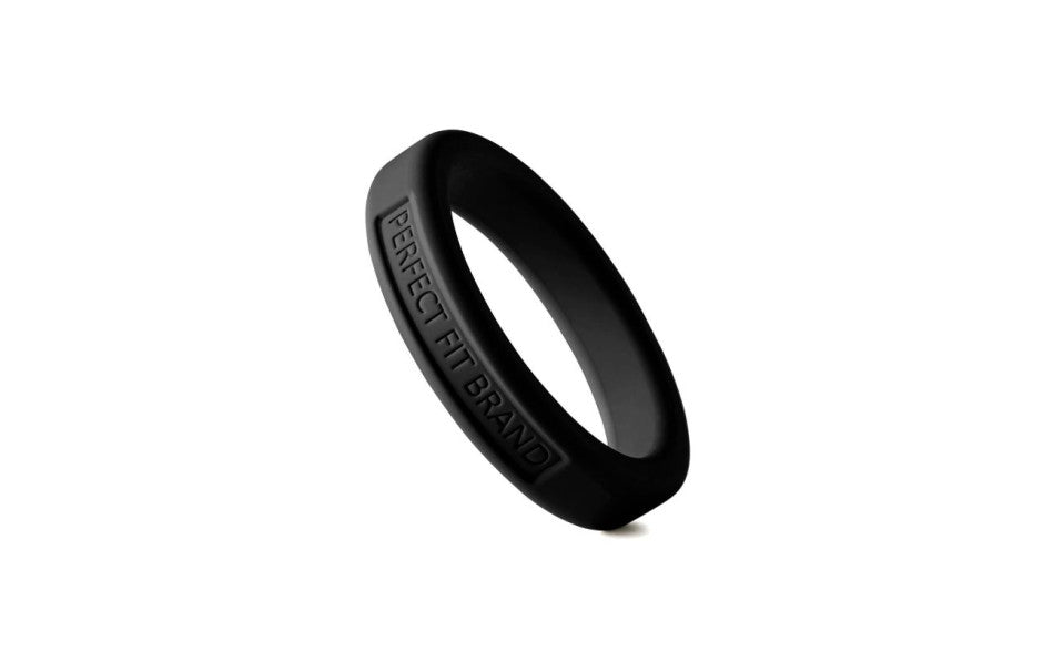 Classic Silicone Medium Stretch Penis Ring 44mm Black - Just for you desires