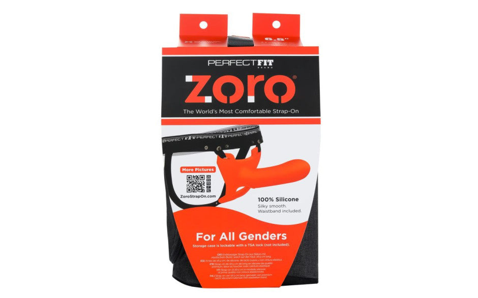 Zoro Strap-On 6.5in Orange - Just for you desires