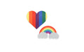 Pride Glitter Rainbows and Hearts Pasties - Just for you desires