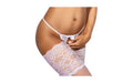 Lace Open Front G-String White - Just for you desires
