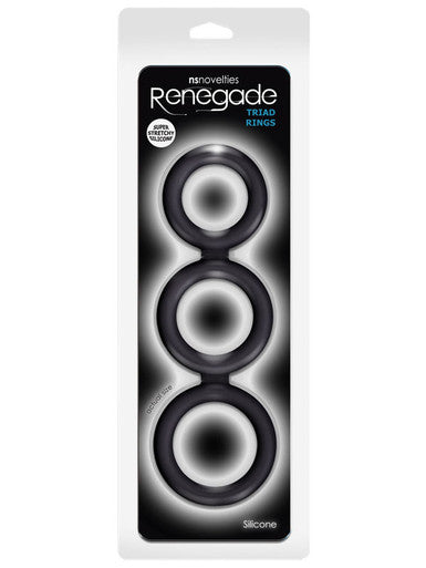 165052 - Renegade Triad Cock Ring Black - Just for you desires